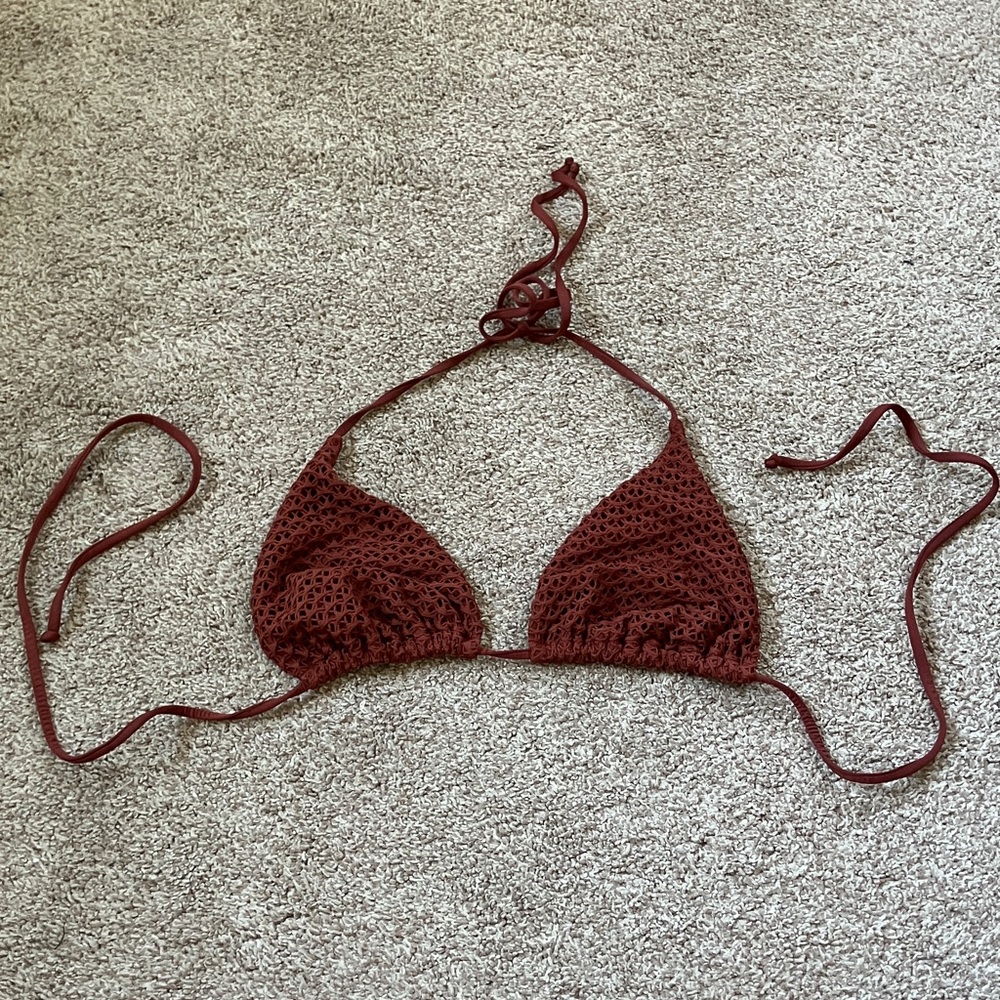 VICI Coastal Seashell Crotchet Bikini Top Size Large Rust Brand New - Picture 6 of 6